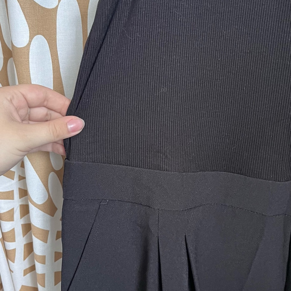 GAP Black Mixed Media Jumpsuit - Picture 4 of 6